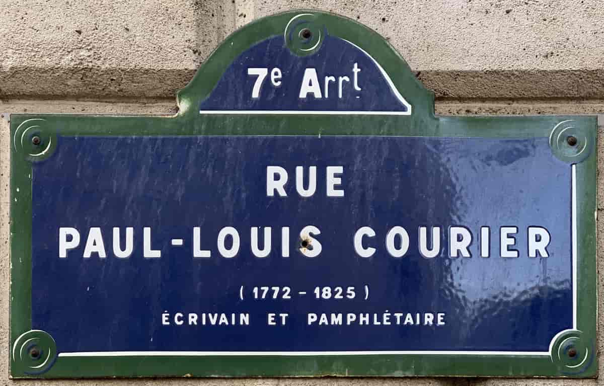Gadenavn i Paris Paul-Louis Courier