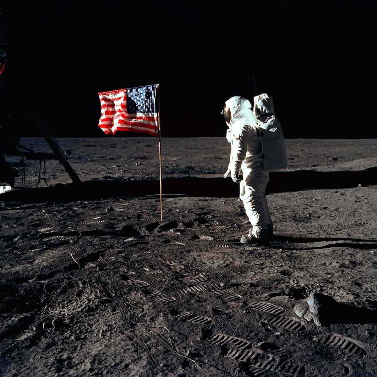 Buzz Aldrin på Månen