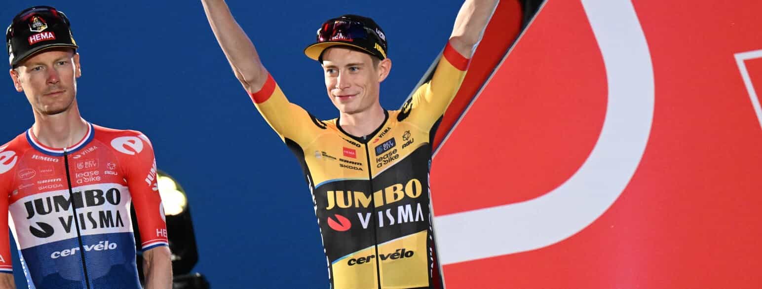 Jonas Vingegaard ved den officielle holdpræsentation den 24. august 2023 op til Vuelta a España 2023