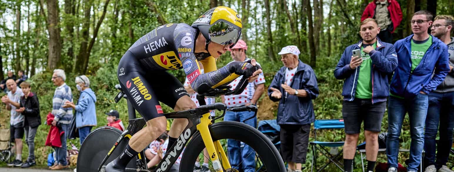 Jonas Vingegaard under enkeltstarten på 5. etape af Tour de France 2021