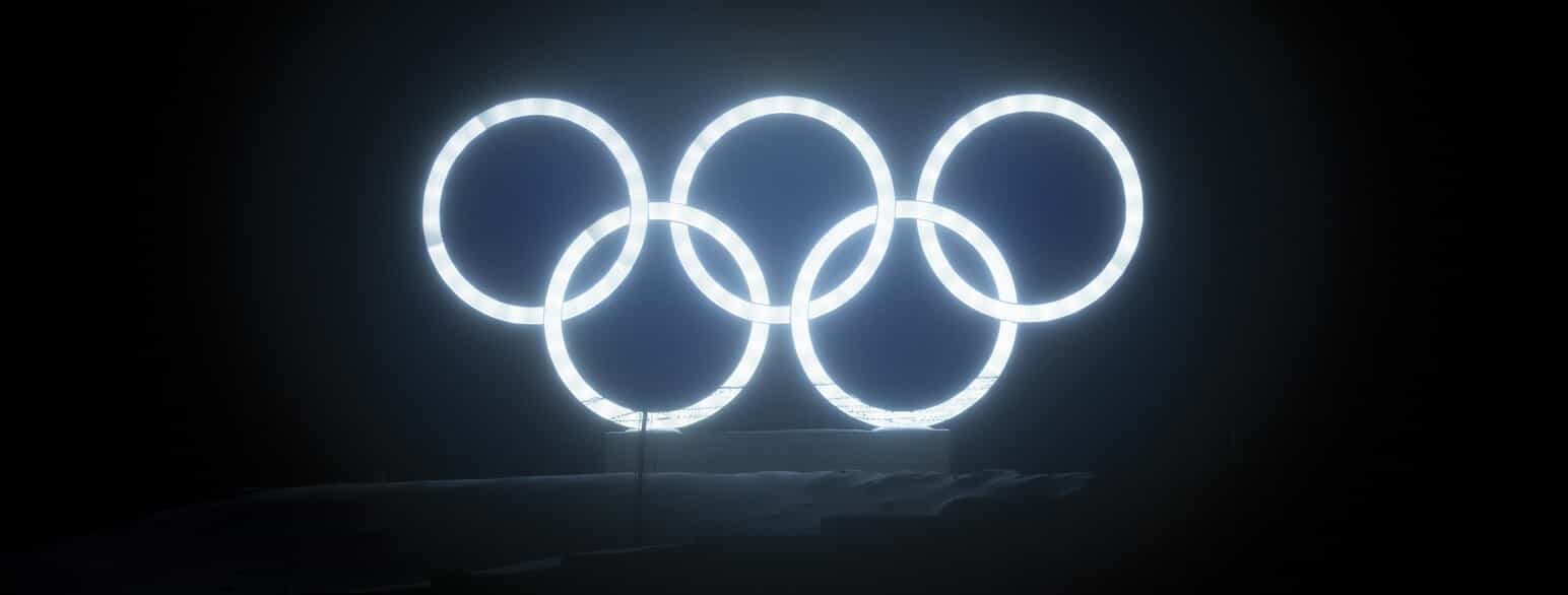 De olympiske ringe ved vinter-OL i Beijing i 2022