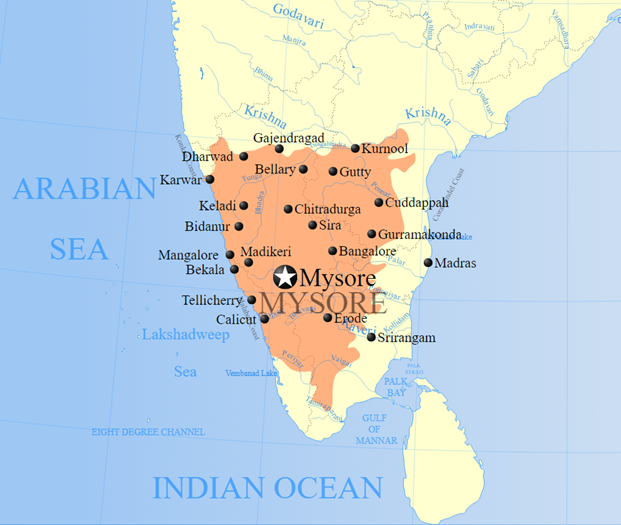 Kongedømmet Mysore, 1784