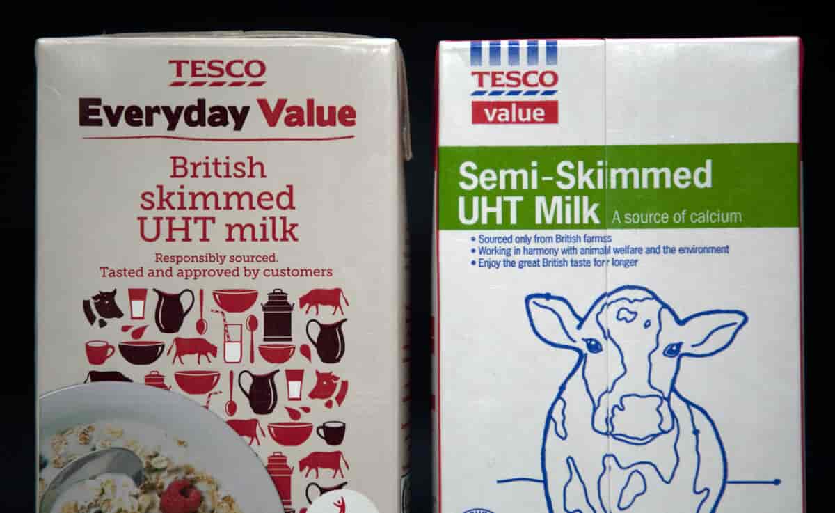 UHT-behandlet mælk.