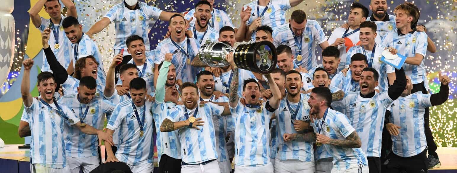 Argentina fejrer sejren i Copa América i 2021