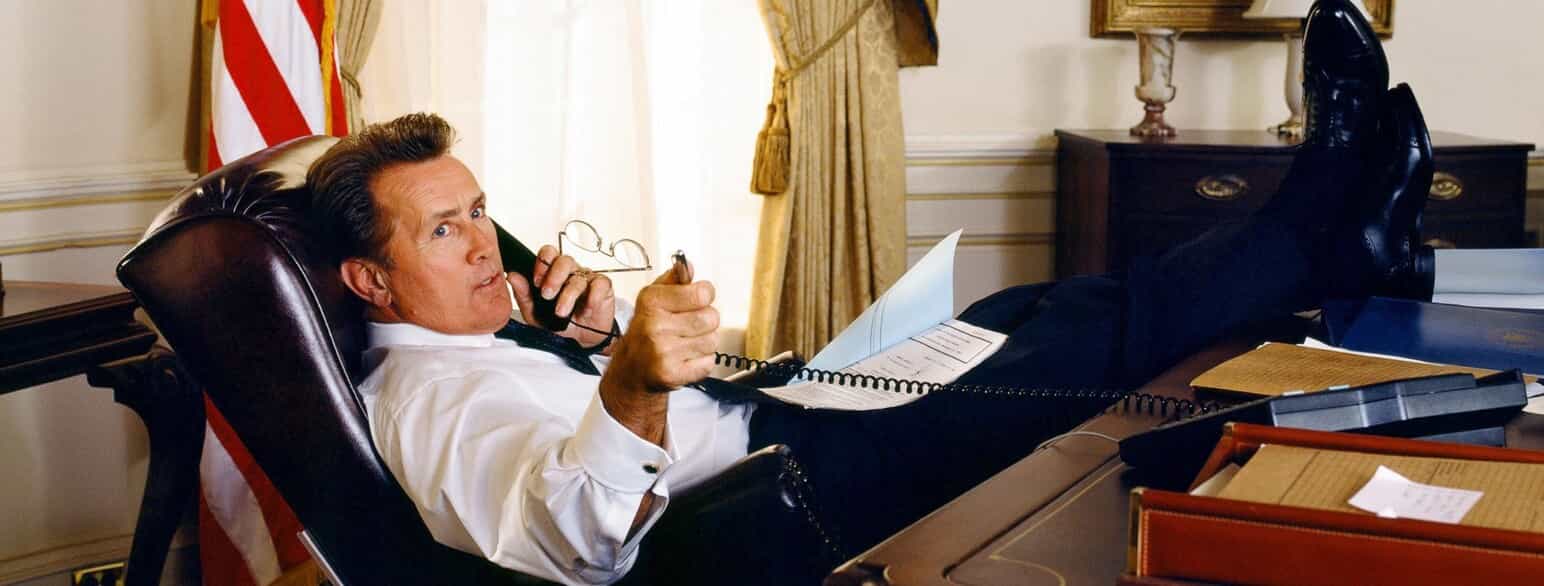 Martin Sheen i rolle som præsident Jed Bartlet i tv-serien "The West Wing". Foto uden år