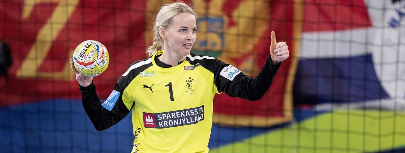 Sandra Toft under semifinalen ved EM i 2022