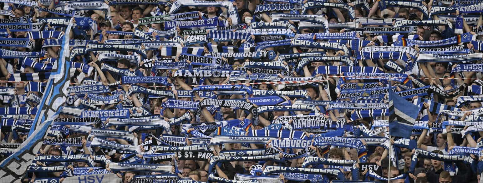 HSV-fans ved en kamp den 21. april 2023