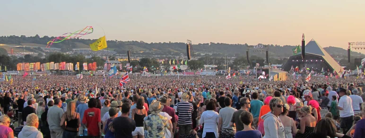 Glastonbury-festivalen i 2010, hvor den fejrede sit 40-årsjubilæum.