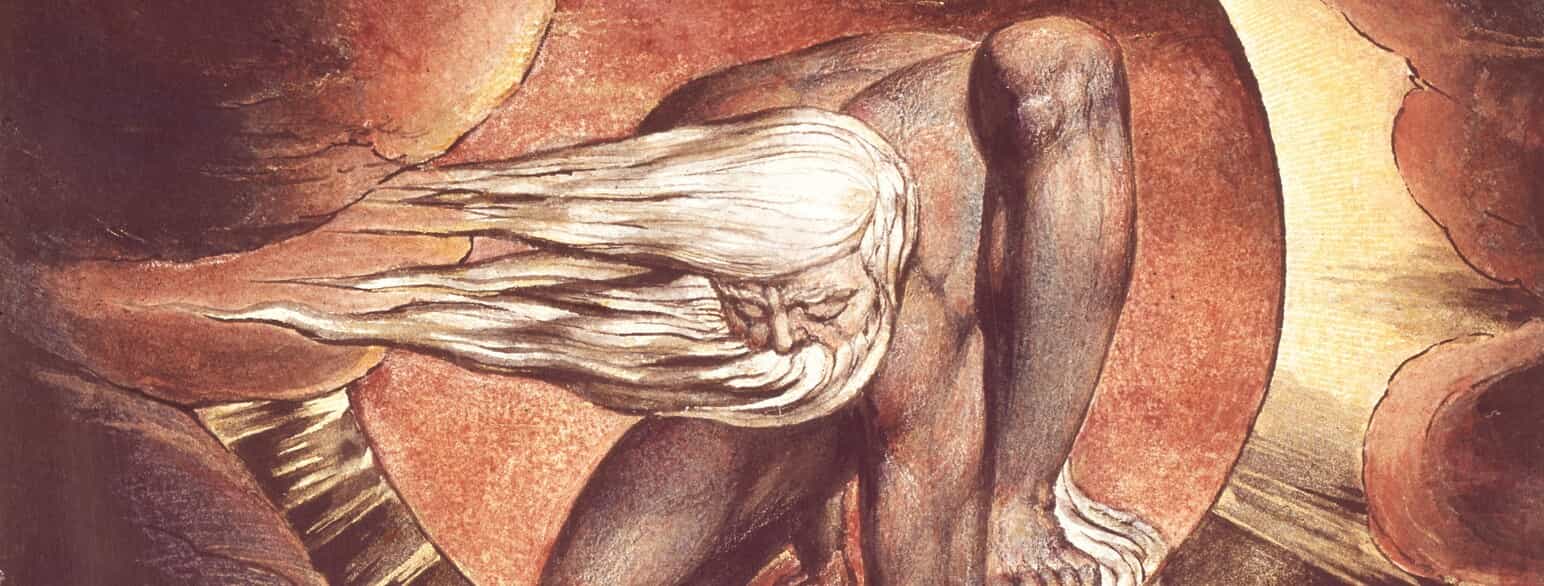 Udsnit af William Blakes egen illustration, "The Ancient of Days", til værket "Europe a Prophecy"