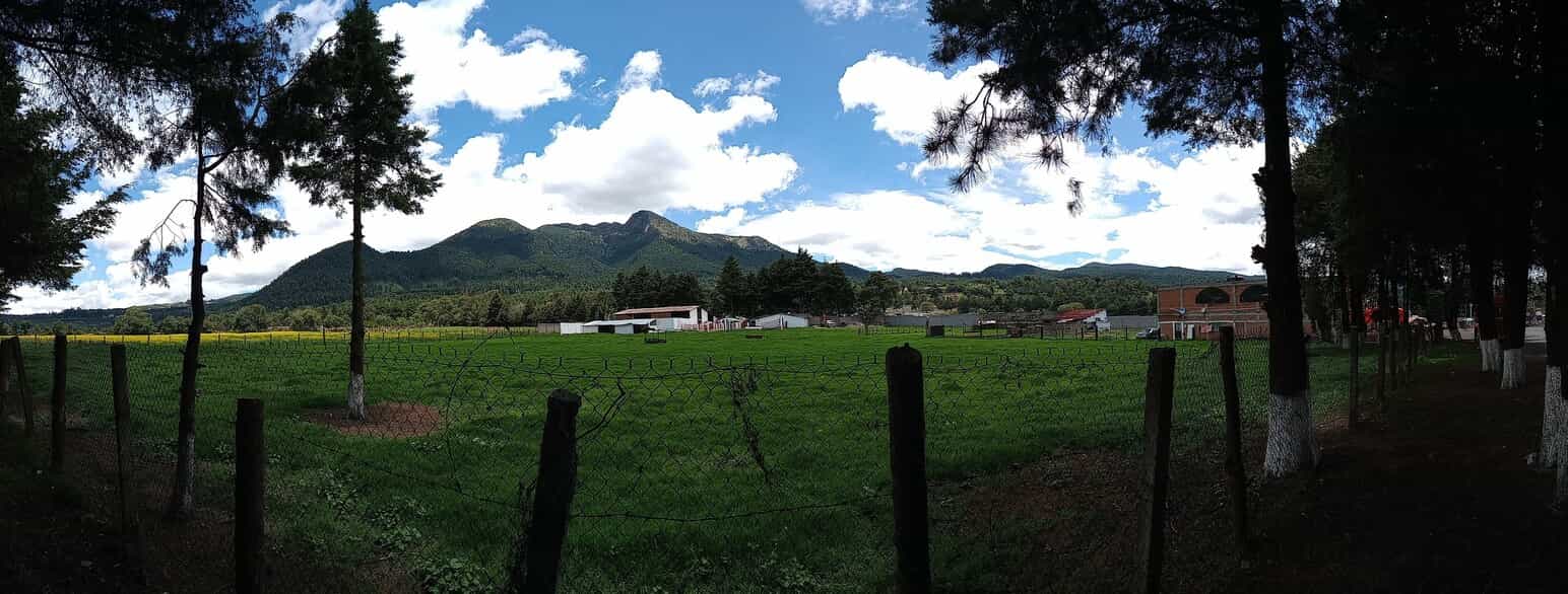 I den sydlige del af Distriton Federal findes høje skovdækkede bjerge som Cumbres del Ajusco, der rejser sig i baggrunden