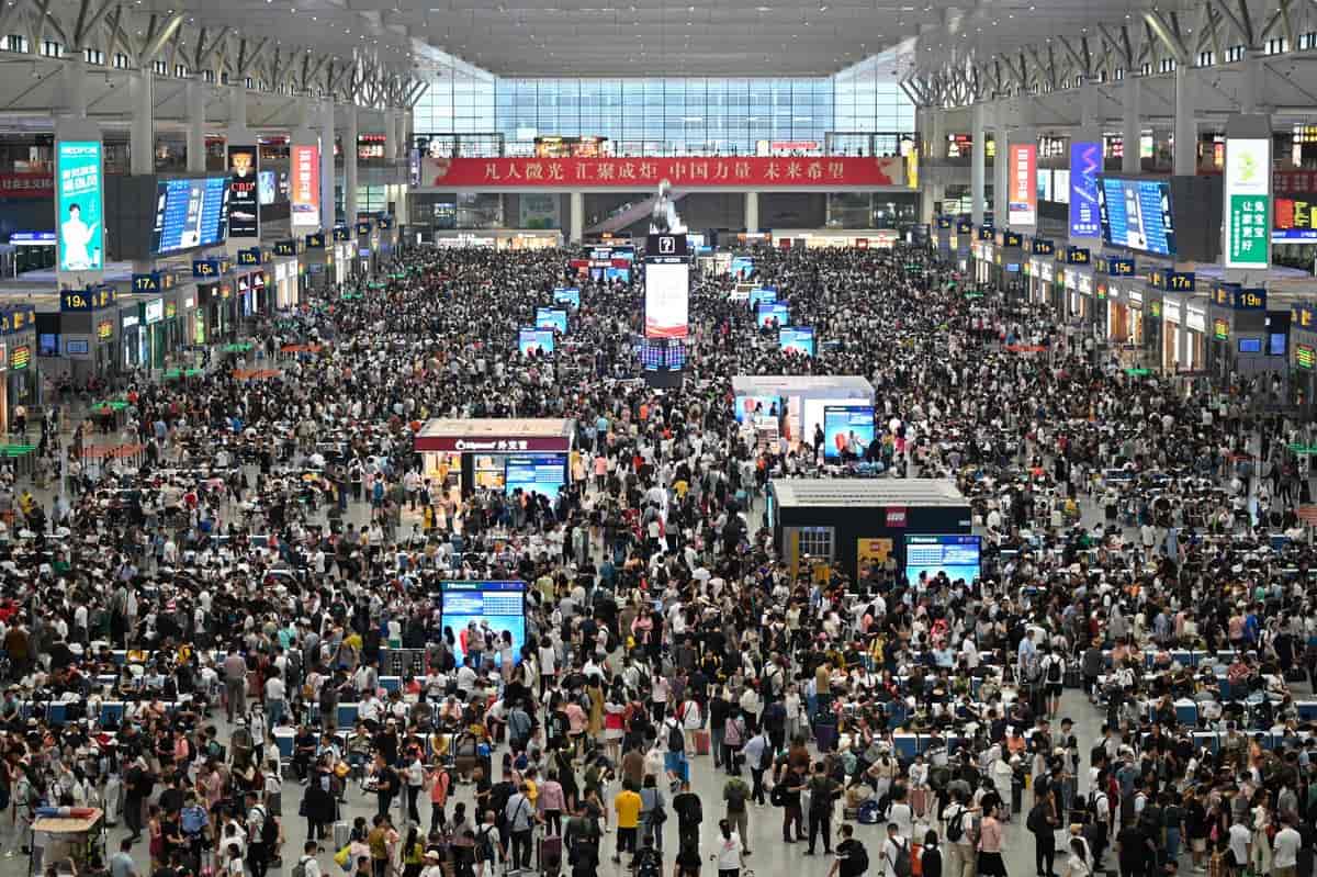Togstationen Shanghai Hongqiao den 7. juli 2023.