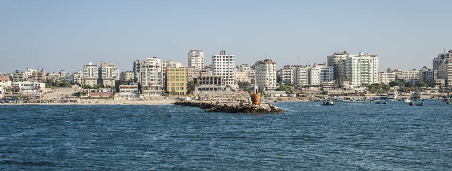 Gaza set fra havet.
