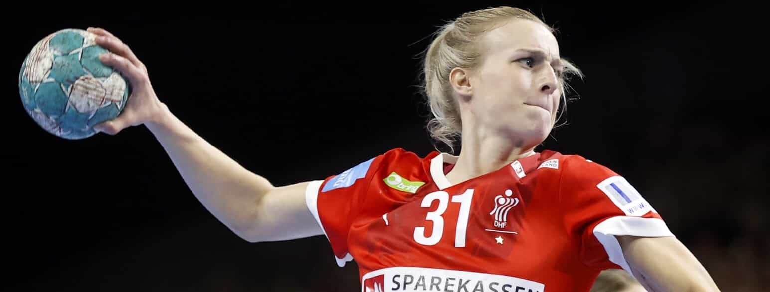 Simone Petersen i landskampen mellem Danmark og Sverige den 11. april 2023