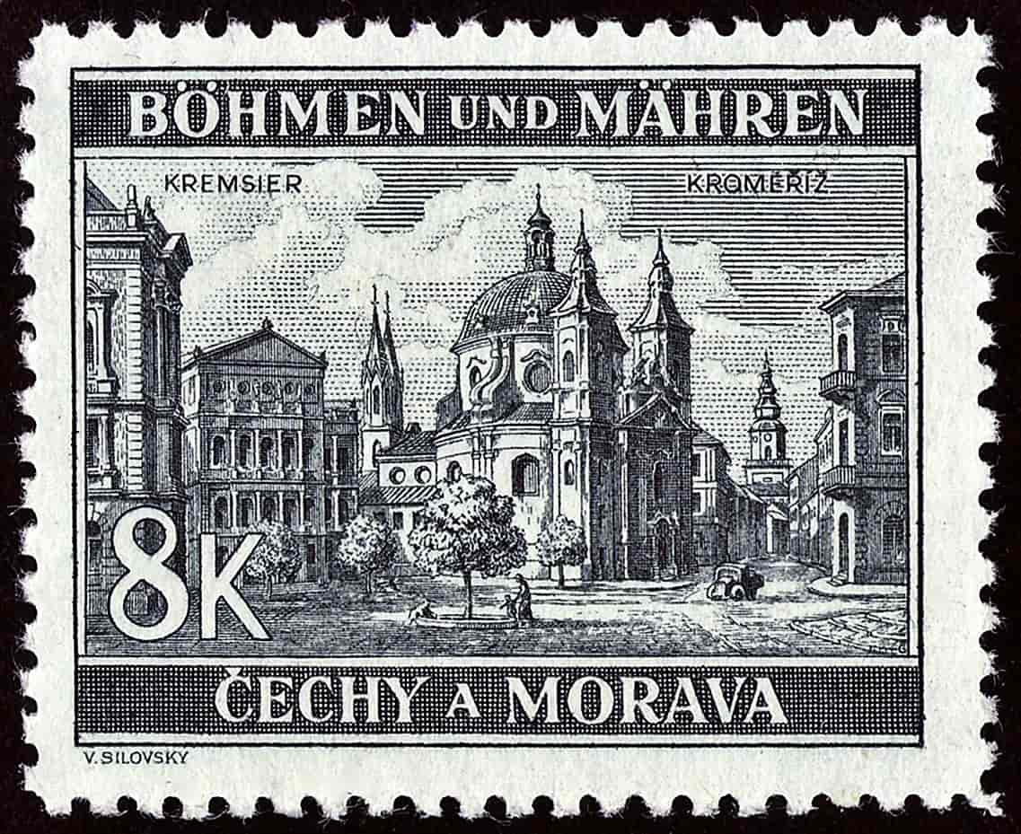 Frmærke fra Bøhmen-Mæhren-protektoratet 1940.