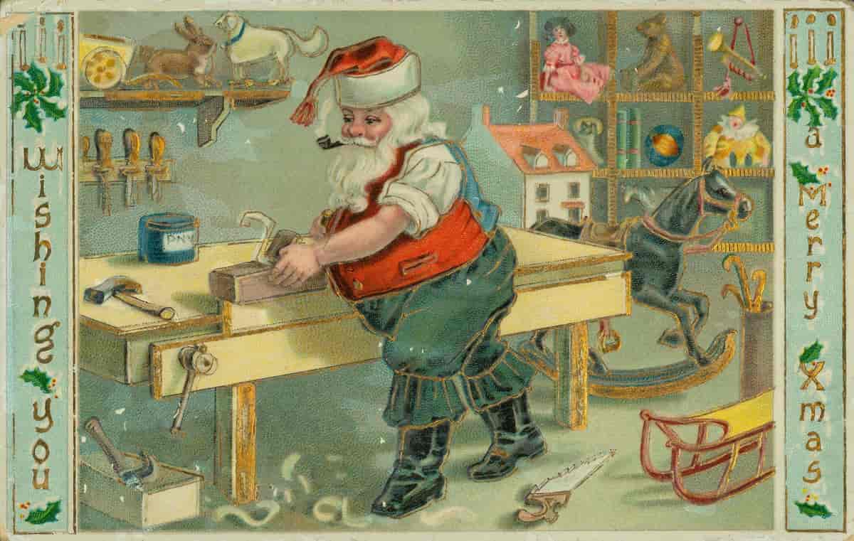 Julemanden på postkort fra ca. 1909