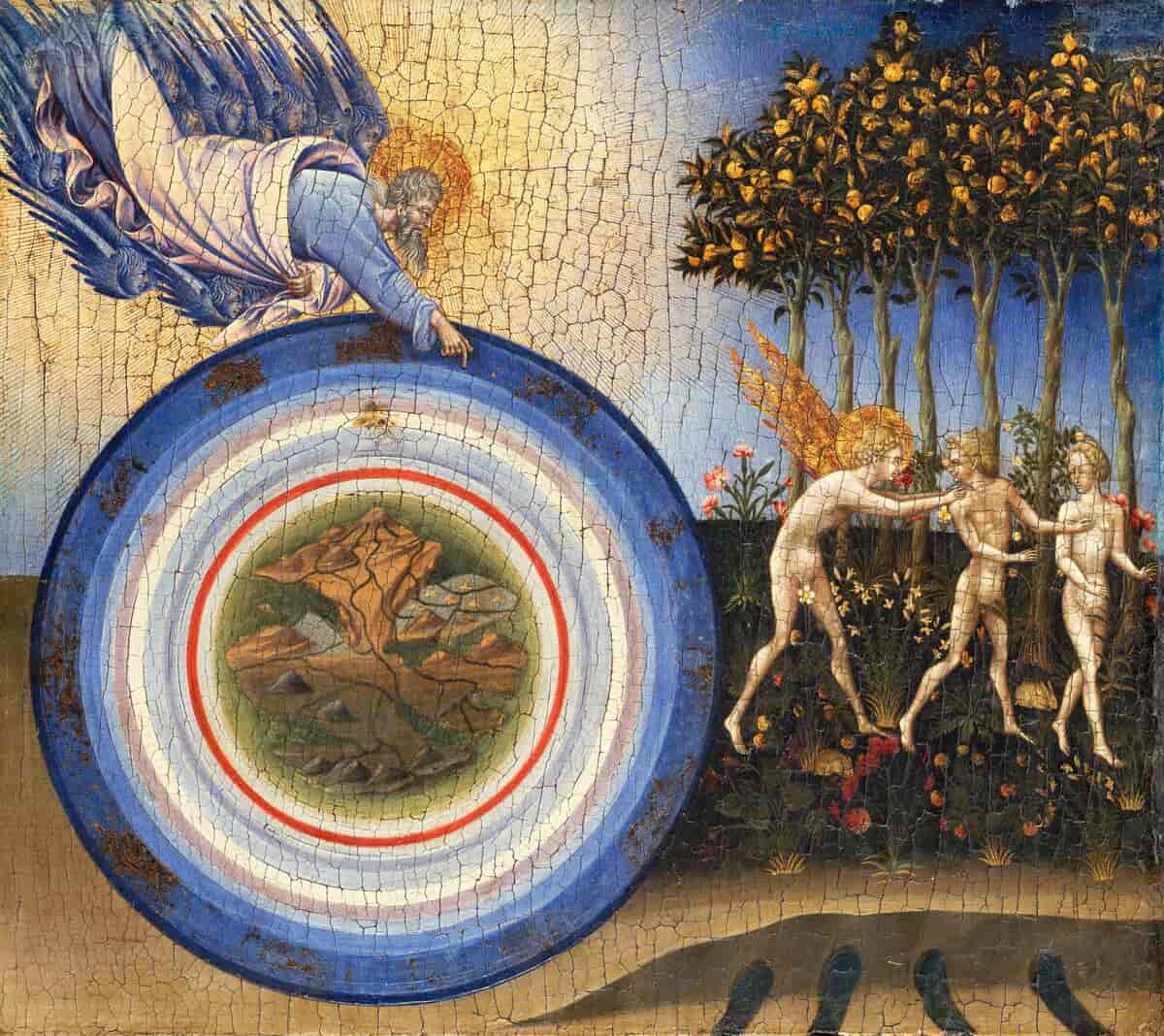Verdens skabelse og uddrivelsen fra paradis, 1445.