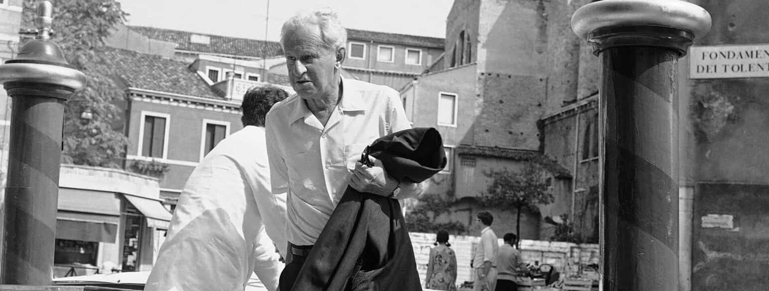 Herbert Marcuse fotograferet under et besøg i Venedig i 1969.