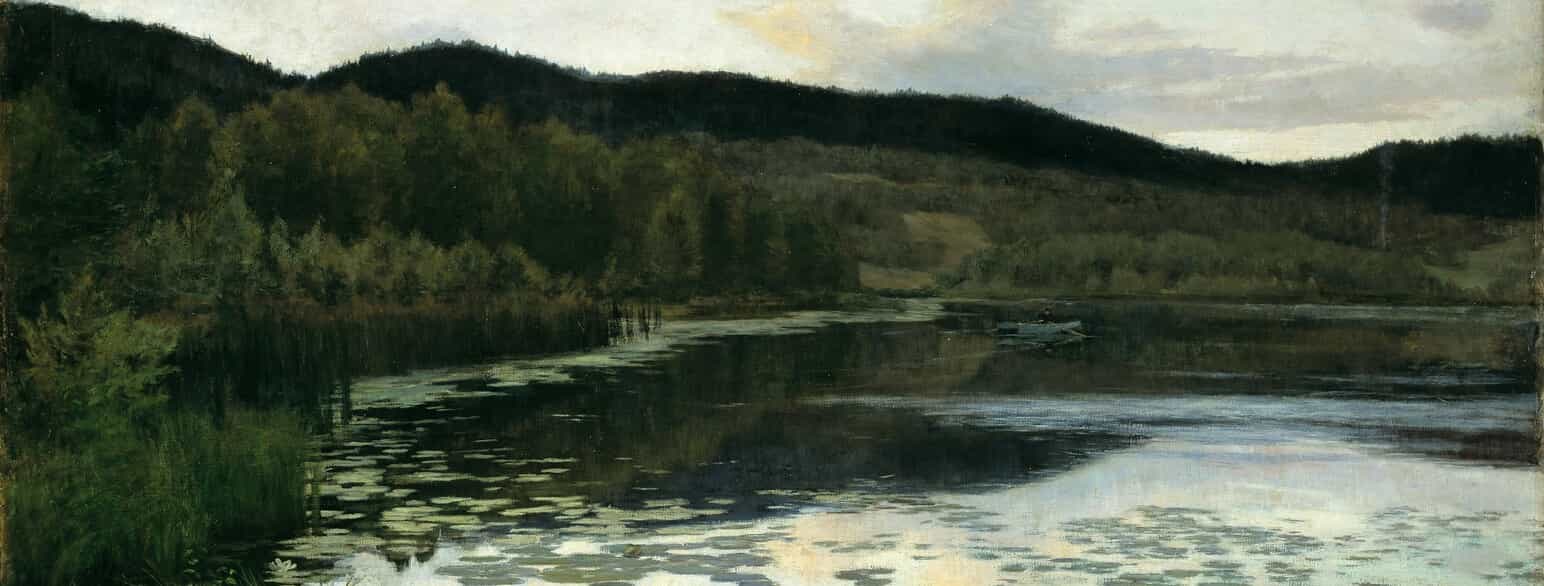 Udsnit af " Sommernatt", 1886, olie på lærred