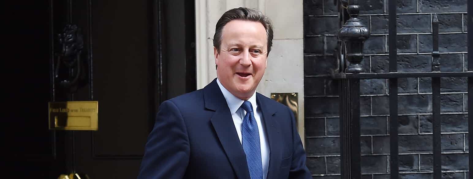 David Cameron forlader Downing Street for sidste gang den 13. juli 2016, hvor han blev afløst som premierminister af Theresa May 