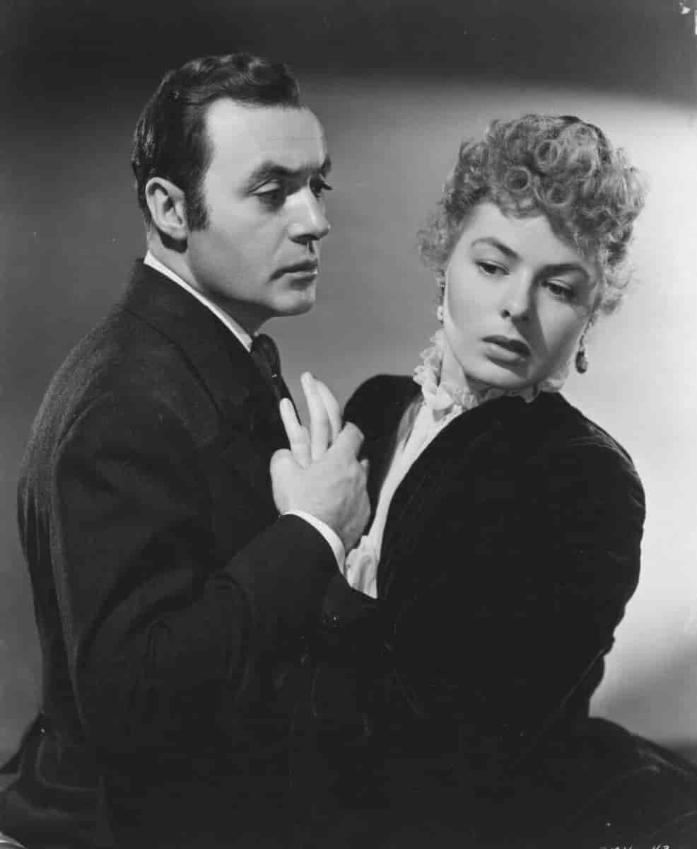 Charles Boyer og Ingrid Bergman i den amerikanske psykologiske thriller Gaslight fra 1944.
