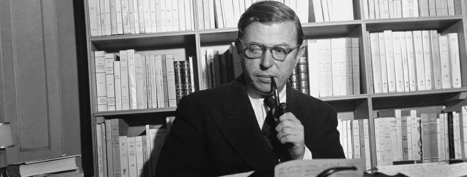 Jean-Paul Sartre. Foto fra 1948