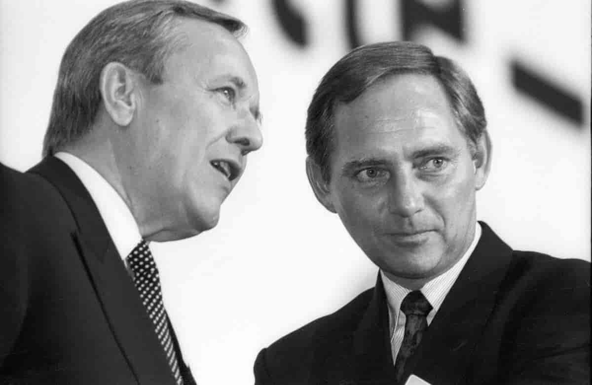Walter Wallmann og Wolfgang Schäuble i 1989.