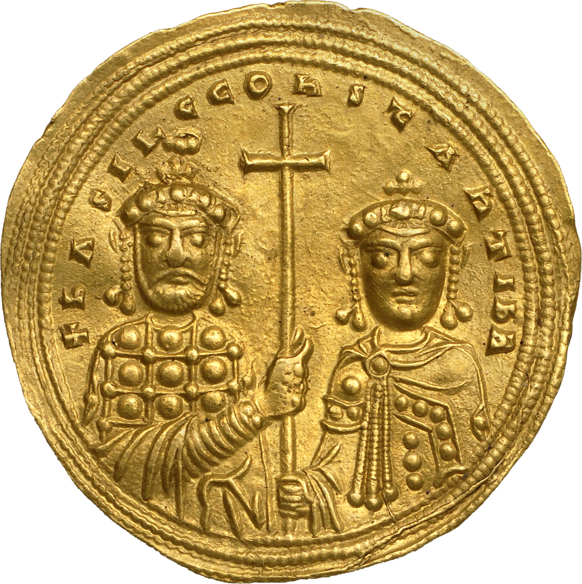 Mønt med Basileios 2.