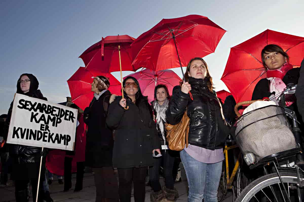 Sexarbejdere demonstrerer