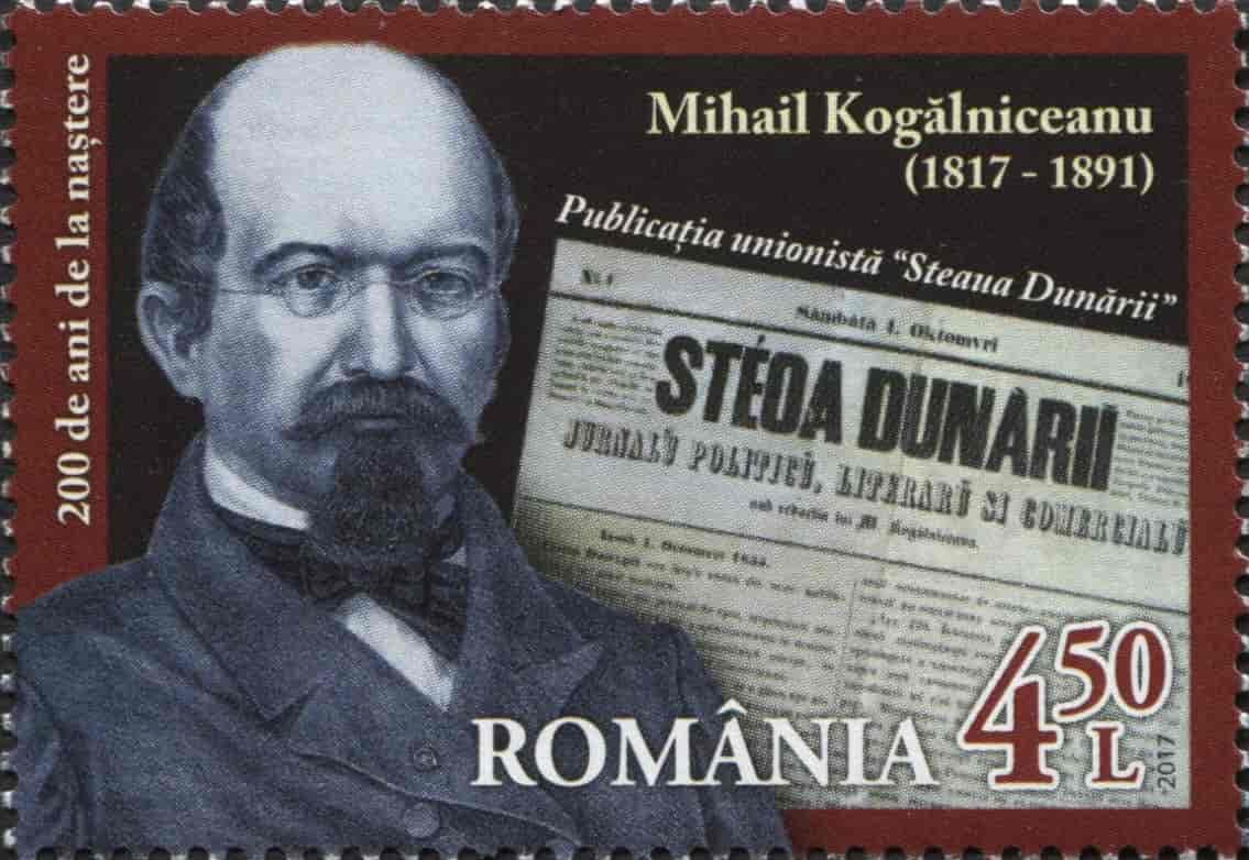 Mihai Kogălniceanu på rumænsk frimærke.