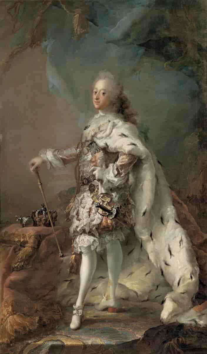 Portræt af Frederik 5. i salvingsdragt