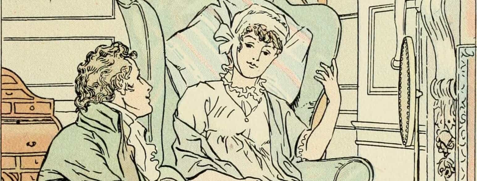 Illustration fra The Novels and Letters of Jane Austen, udgivet i 1906.