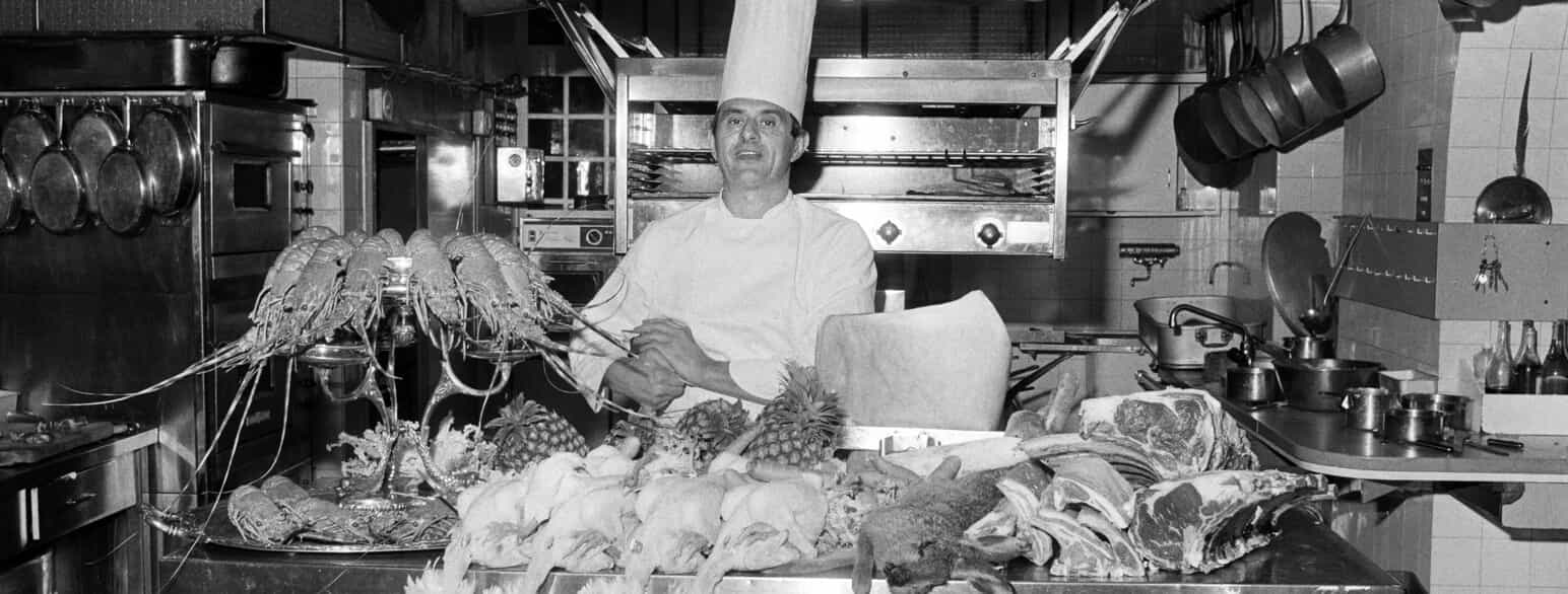 Paul Bocuse i 1973 på restauranten i  Collonges-au-Mont-d'Or  