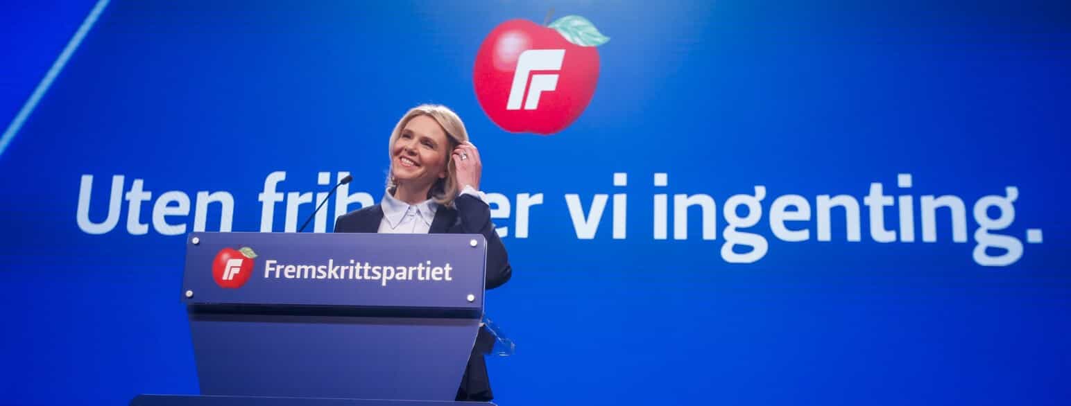 Sylvi Listhaug på Fremskrittspartiets landsmøde i 2022