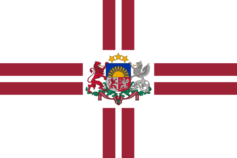 Det lettiske præsidentflag.