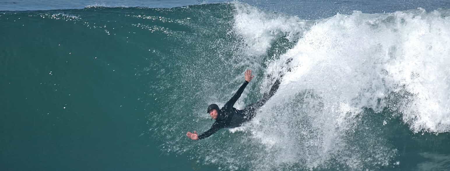 Bodysurfing i San Diego i Californien