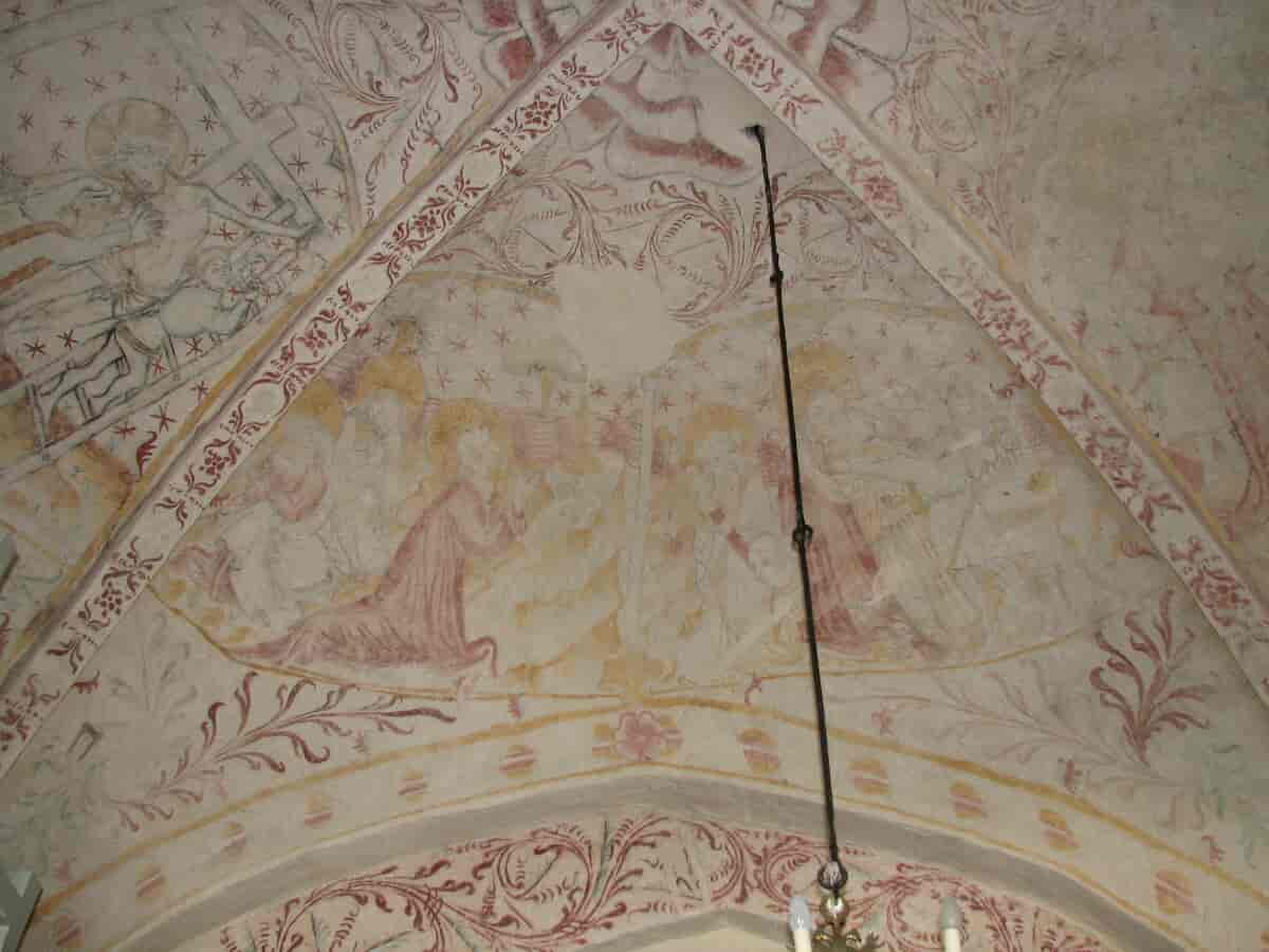 Kalkmalerier i Ørslev Kirke - Kalundborg