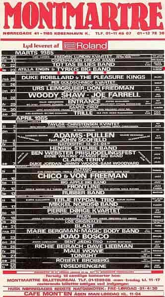 Programplakat for Monmartre, 1985