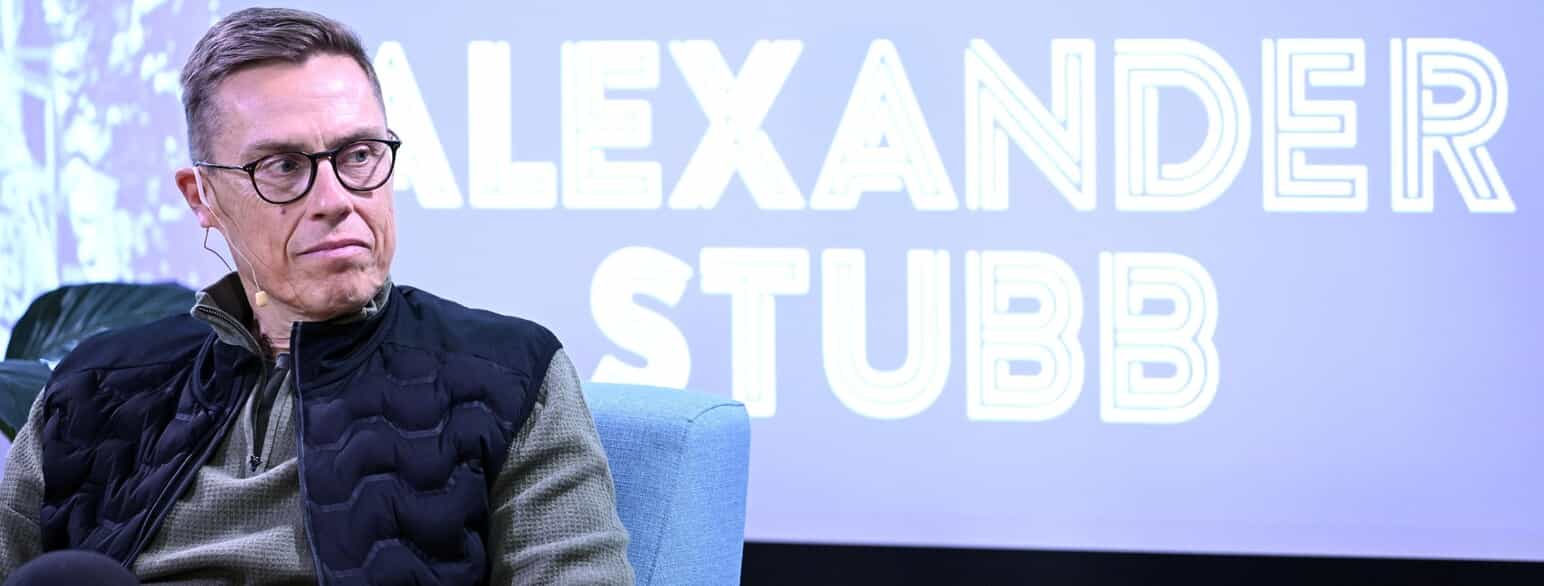 Alexander Stubb ved en valgdebat den 26. januar 2024