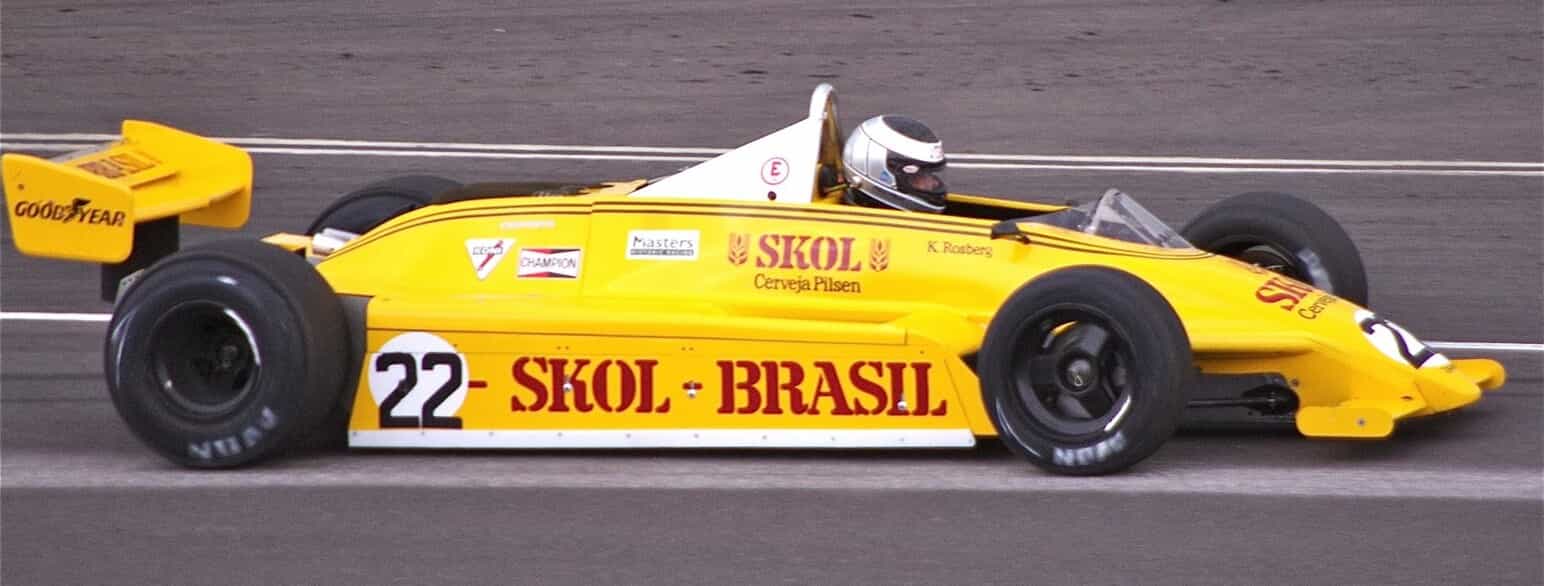 Bilen, som Keke Rosberg kørte i 1980. Her med en amatørkører bag rattet