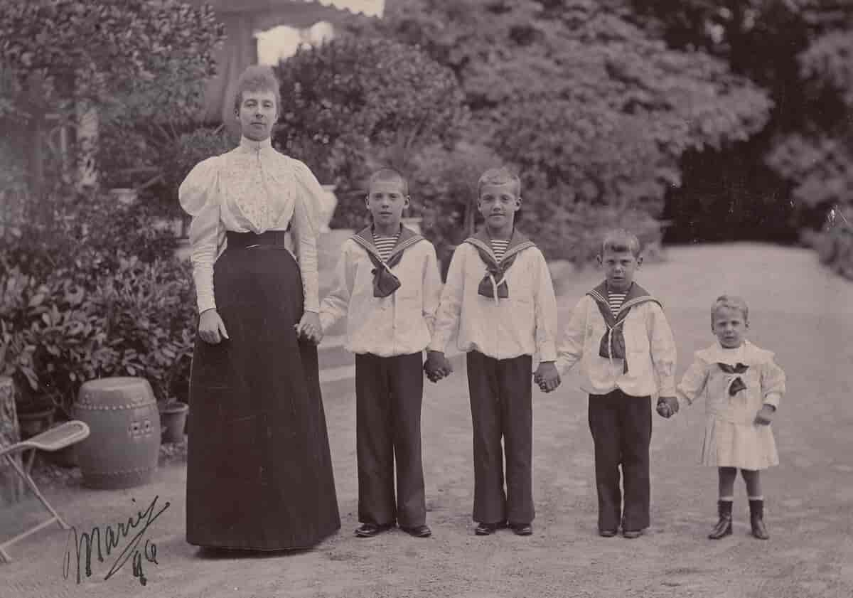Prinsesse Marie med sine sønner