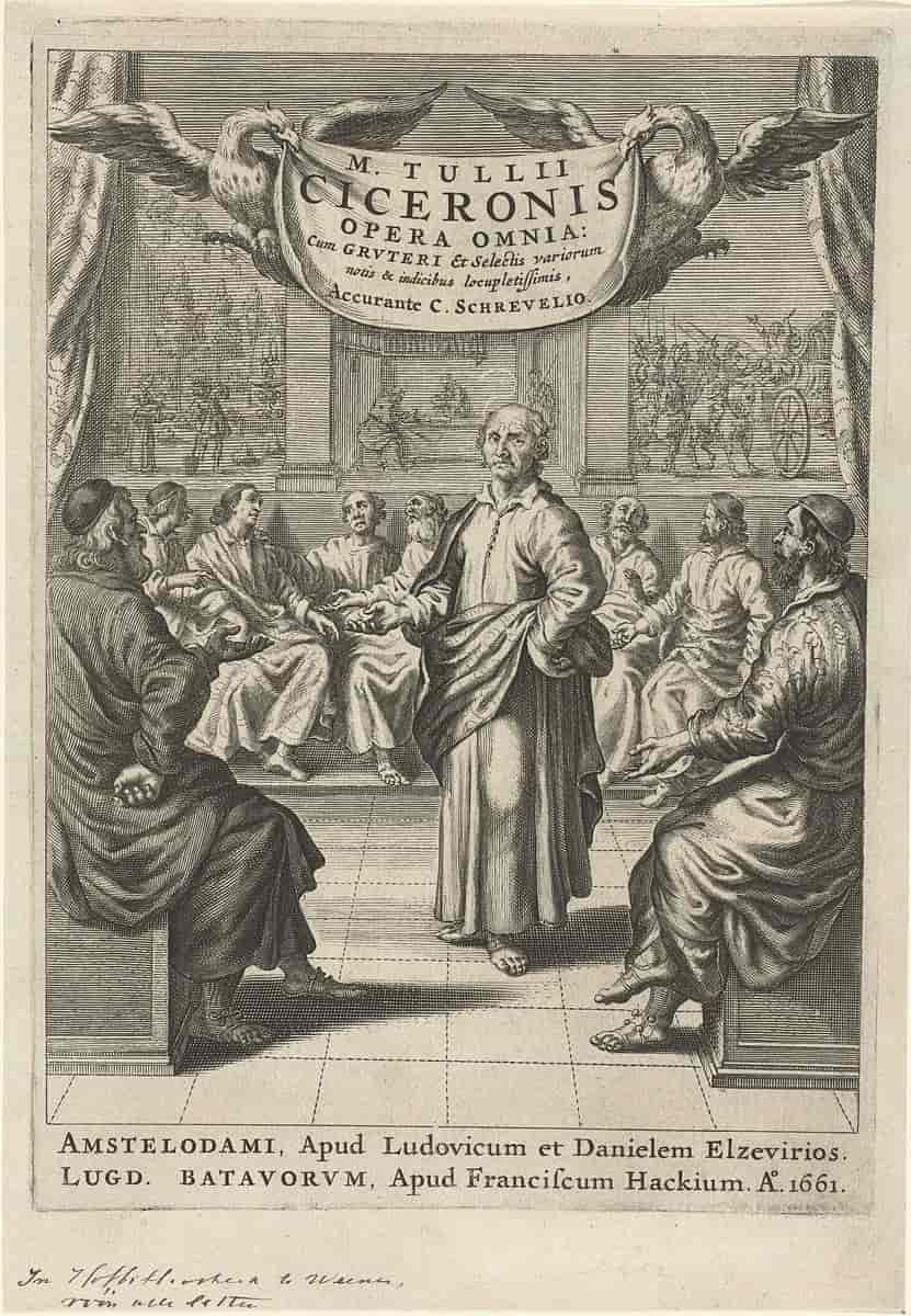 Cicero og diskuterende figurer, 1661 
