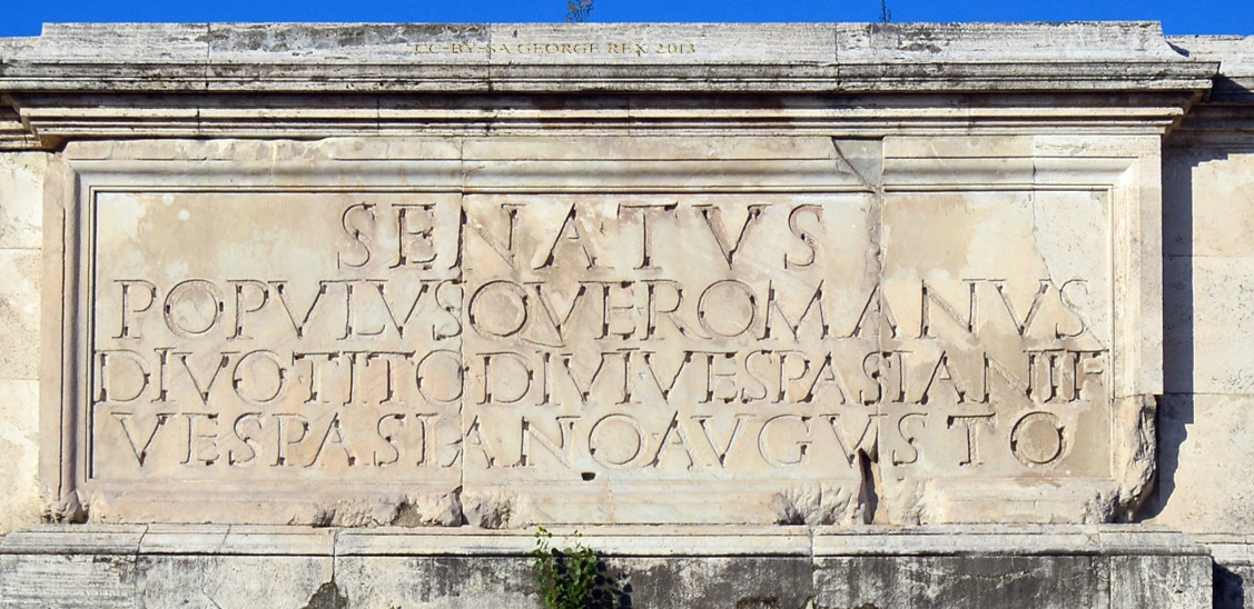 Arch of Titus/Inscription