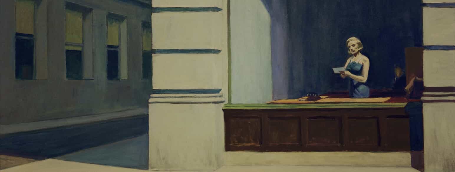 Edward Hopper, "New York Office" fra 1962