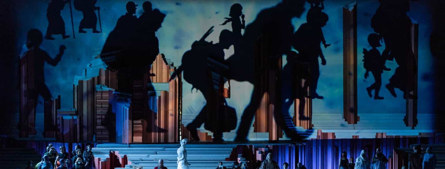 Udsnit af en opførelse af Giacomo Puccinis Turandot på Roms Opera, iscenesat af den kinesiske kunstner Ai Weiwei