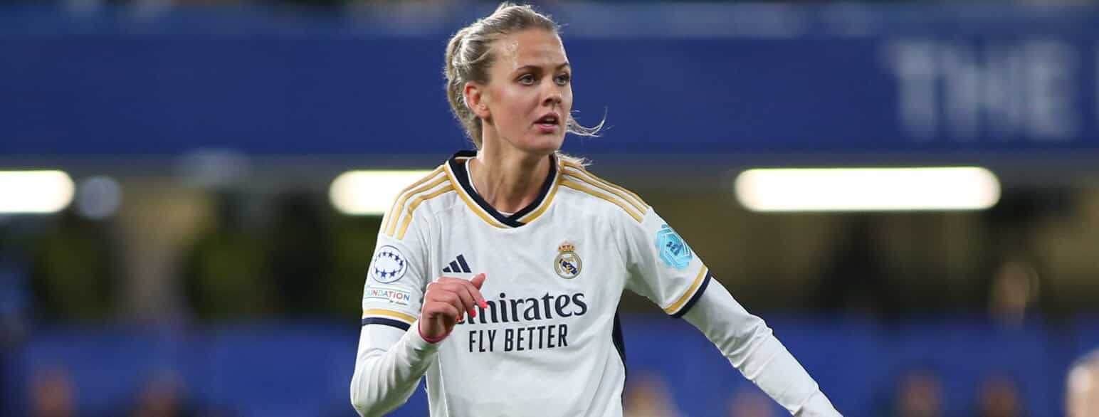 Caroline Møller i en kamp for Real Madrid den 24. januar 2024