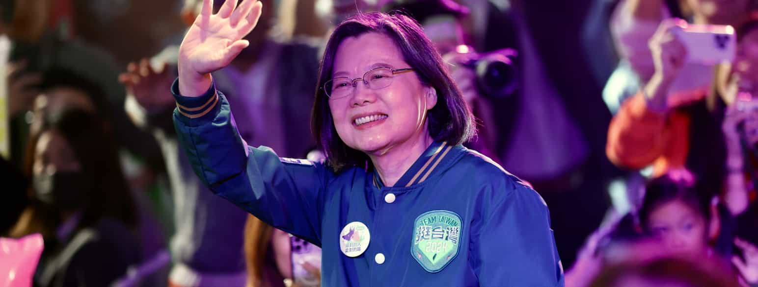 Tsai Ing-wen til valgmøde i Taipei den 29. december 2023