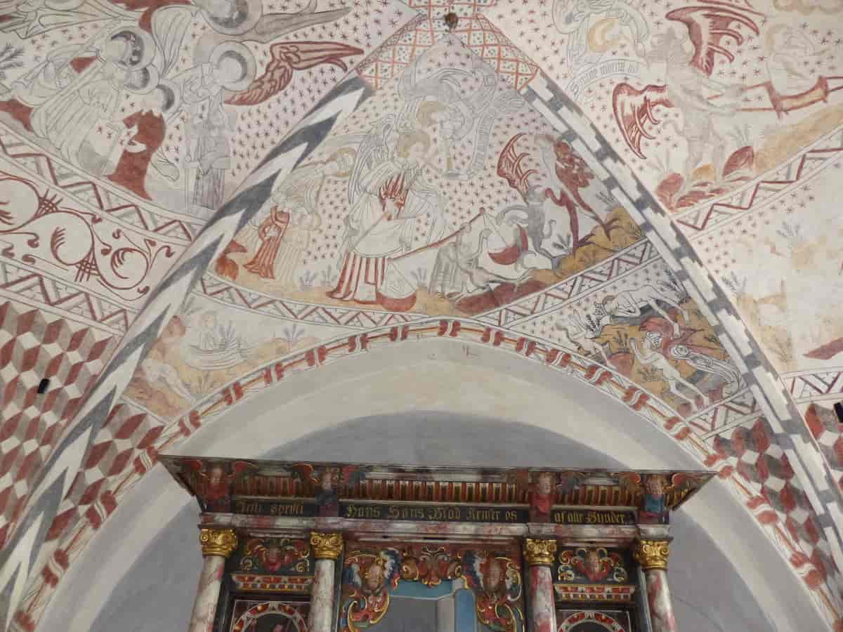 Kalkmalerier i Kirke Hyllinge Kirke