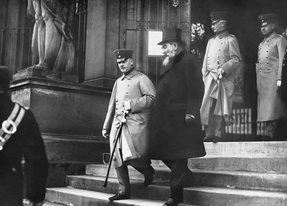 Kronprins Georg af Sachsen og Oskar von Miller i 1914.