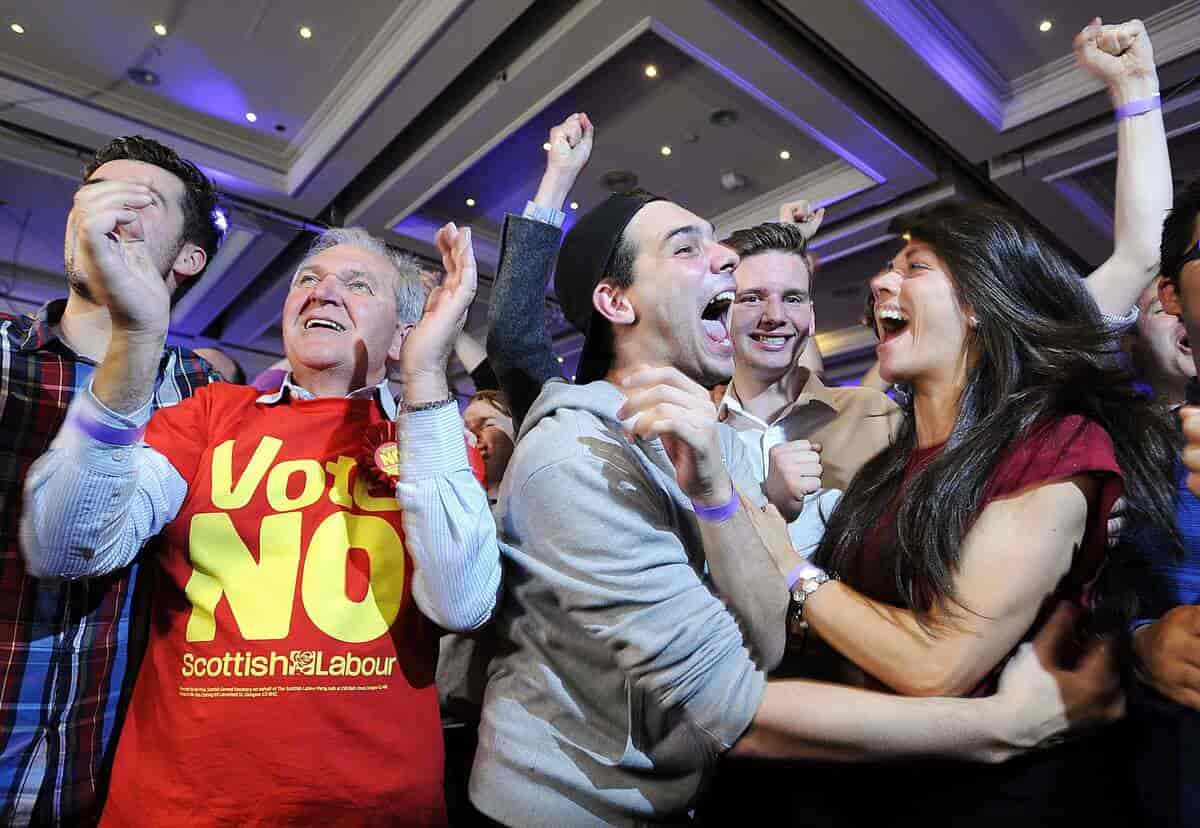 Modstandere af skotsk uafhængighed efter valget i 2014