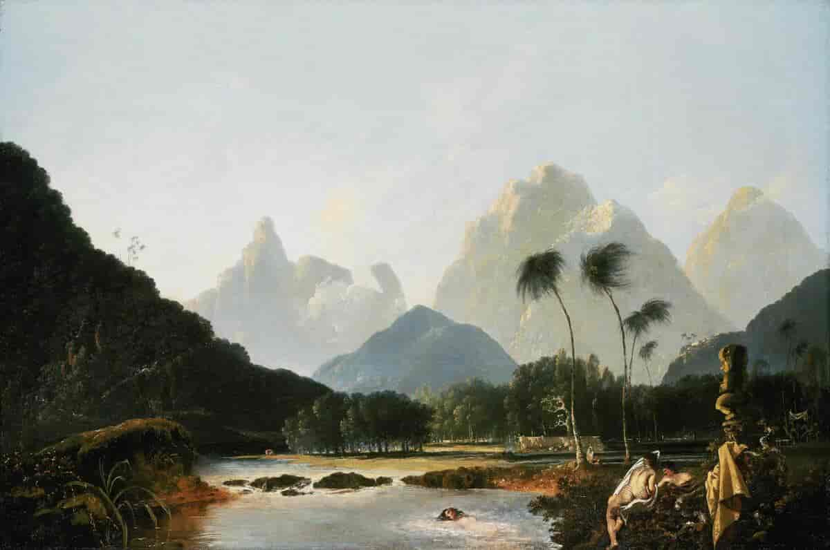 William Hodges panoramamaleri af Tahiti